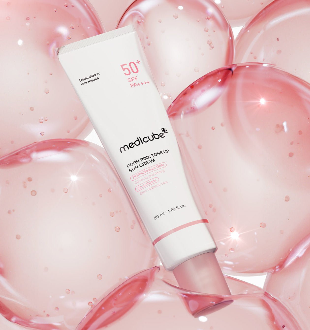 PDRN Pink Tone - Up Sun Cream – Brightening UV Protection SPF 50+ PA++++ - 50ml - K - StyleSun CreamMEDICUBEK - Style